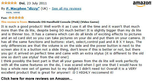 Pink Nintendo DSi Review