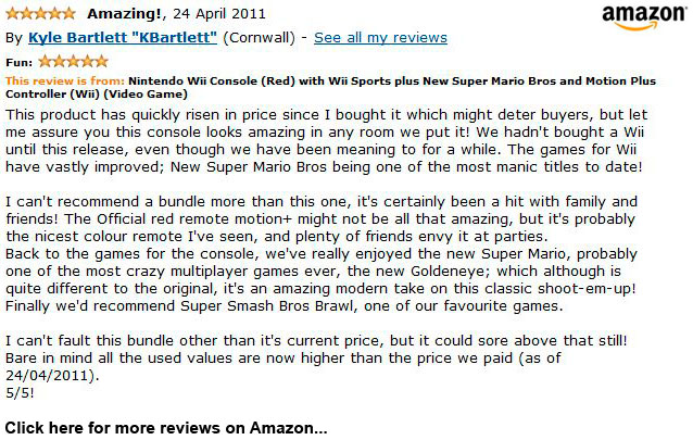 Red Nintendo Wii Review 