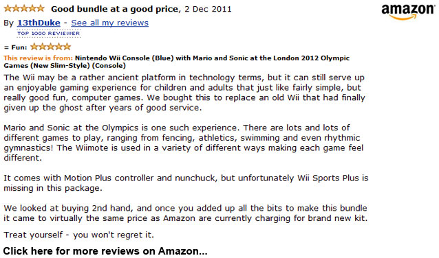Blue Nintendo Wii Console Review
