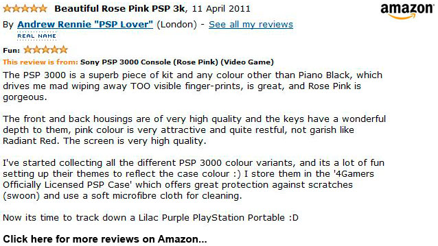 Rose Pink Sony PSP 3000